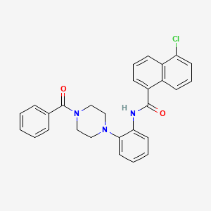 N-[2-(4-benzoyl-1-piperazinyl)phenyl]-5-chloro-1-naphthamide