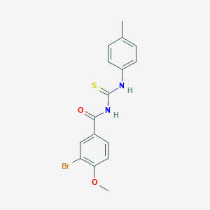 molecular formula C16H15BrN2O2S B410275 3-bromo-4-methoxy-N-[(4-methylphenyl)carbamothioyl]benzamide 