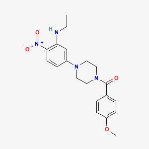 molecular formula C20H24N4O4 B4102757 N-ethyl-5-[4-(4-methoxybenzoyl)-1-piperazinyl]-2-nitroaniline 