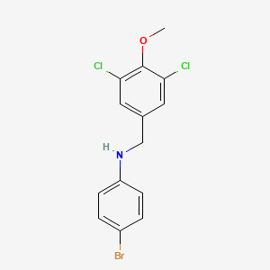 molecular formula C14H12BrCl2NO B4102759 (4-bromophenyl)(3,5-dichloro-4-methoxybenzyl)amine 