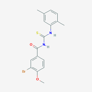 molecular formula C17H17BrN2O2S B410276 3-bromo-N-[(2,5-dimethylphenyl)carbamothioyl]-4-methoxybenzamide 