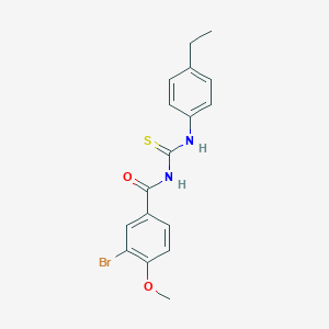 molecular formula C17H17BrN2O2S B410278 3-bromo-N-[(4-ethylphenyl)carbamothioyl]-4-methoxybenzamide 
