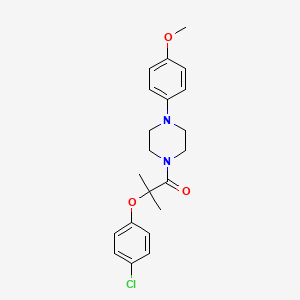 molecular formula C21H25ClN2O3 B4102785 1-[2-(4-chlorophenoxy)-2-methylpropanoyl]-4-(4-methoxyphenyl)piperazine 