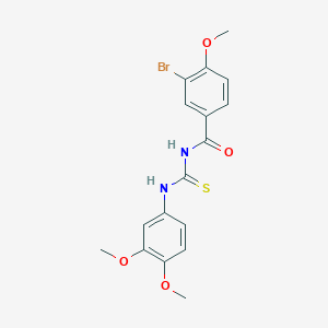 molecular formula C17H17BrN2O4S B410280 N-(3-bromo-4-methoxybenzoyl)-N'-(3,4-dimethoxyphenyl)thiourea 
