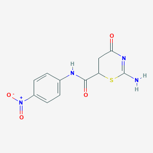 2-amino-N-(4-nitrophenyl)-4-oxo-5,6-dihydro-4H-1,3-thiazine-6-carboxamide