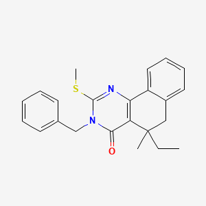 3-BENZYL-5-ETHYL-5-METHYL-2-(METHYLSULFANYL)-3H,4H,5H,6H-BENZO[H]QUINAZOLIN-4-ONE