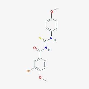 molecular formula C16H15BrN2O3S B410281 N-(3-bromo-4-methoxybenzoyl)-N'-(4-methoxyphenyl)thiourea 