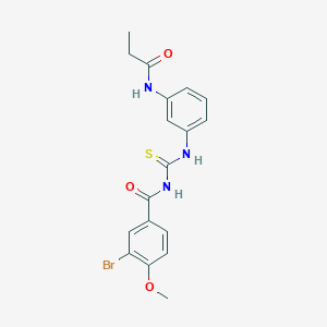 3-bromo-4-methoxy-N-{[3-(propanoylamino)phenyl]carbamothioyl}benzamide