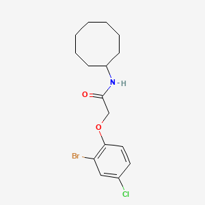 molecular formula C16H21BrClNO2 B4102832 2-(2-bromo-4-chlorophenoxy)-N-cyclooctylacetamide 