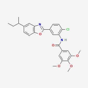 N-[5-(5-sec-butyl-1,3-benzoxazol-2-yl)-2-chlorophenyl]-3,4,5-trimethoxybenzamide