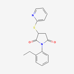 1-(2-ethylphenyl)-3-(2-pyridinylthio)-2,5-pyrrolidinedione