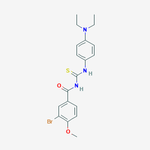 molecular formula C19H22BrN3O2S B410292 3-bromo-N-{[4-(diethylamino)phenyl]carbamothioyl}-4-methoxybenzamide 