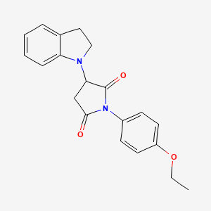 3-(2,3-dihydro-1H-indol-1-yl)-1-(4-ethoxyphenyl)-2,5-pyrrolidinedione