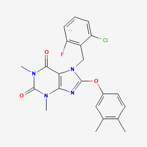 7-(2-chloro-6-fluorobenzyl)-8-(3,4-dimethylphenoxy)-1,3-dimethyl-3,7-dihydro-1H-purine-2,6-dione