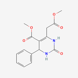 molecular formula C15H16N2O5 B4102960 methyl 6-(2-methoxy-2-oxoethyl)-2-oxo-4-phenyl-1,2,3,4-tetrahydro-5-pyrimidinecarboxylate 