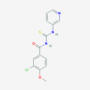 3-chloro-4-methoxy-N-(pyridin-3-ylcarbamothioyl)benzamide