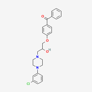 molecular formula C26H27ClN2O3 B4102980 (4-{3-[4-(3-chlorophenyl)-1-piperazinyl]-2-hydroxypropoxy}phenyl)(phenyl)methanone 