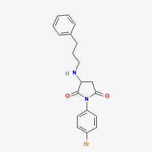 1-(4-bromophenyl)-3-[(3-phenylpropyl)amino]-2,5-pyrrolidinedione