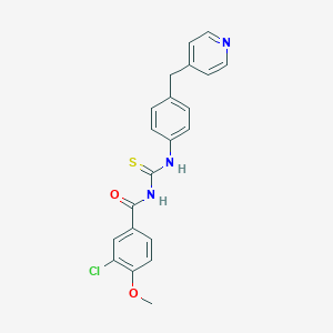 3-chloro-4-methoxy-N-{[4-(pyridin-4-ylmethyl)phenyl]carbamothioyl}benzamide