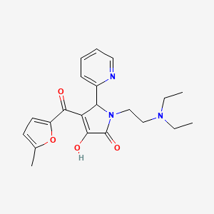 1-[2-(diethylamino)ethyl]-3-hydroxy-4-(5-methyl-2-furoyl)-5-(2-pyridinyl)-1,5-dihydro-2H-pyrrol-2-one