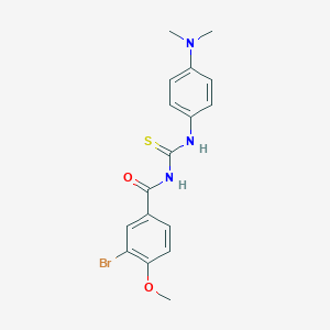 molecular formula C17H18BrN3O2S B410301 3-bromo-N-{[4-(dimethylamino)phenyl]carbamothioyl}-4-methoxybenzamide 