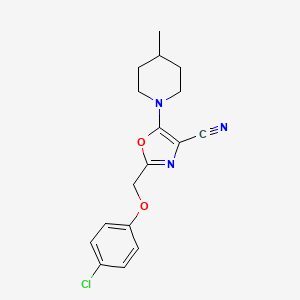 molecular formula C17H18ClN3O2 B4103046 2-[(4-chlorophenoxy)methyl]-5-(4-methyl-1-piperidinyl)-1,3-oxazole-4-carbonitrile 