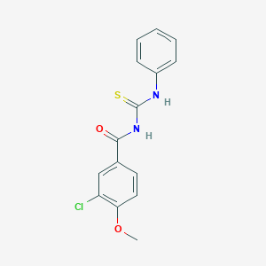 molecular formula C15H13ClN2O2S B410305 3-chloro-4-methoxy-N-(phenylcarbamothioyl)benzamide CAS No. 6382-70-3
