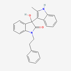 molecular formula C25H22N2O2 B4103054 3'-hydroxy-2-methyl-1'-(2-phenylethyl)-1',3'-dihydro-1H,2'H-3,3'-biindol-2'-one 