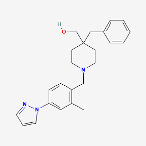 {4-benzyl-1-[2-methyl-4-(1H-pyrazol-1-yl)benzyl]-4-piperidinyl}methanol