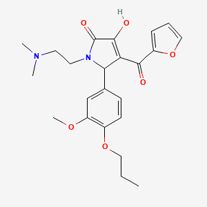 1-[2-(dimethylamino)ethyl]-4-(2-furoyl)-3-hydroxy-5-(3-methoxy-4-propoxyphenyl)-1,5-dihydro-2H-pyrrol-2-one