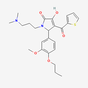 1-[3-(dimethylamino)propyl]-3-hydroxy-5-(3-methoxy-4-propoxyphenyl)-4-(2-thienylcarbonyl)-1,5-dihydro-2H-pyrrol-2-one