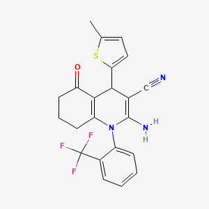 2-amino-4-(5-methyl-2-thienyl)-5-oxo-1-[2-(trifluoromethyl)phenyl]-1,4,5,6,7,8-hexahydro-3-quinolinecarbonitrile