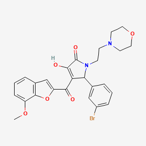 5-(3-bromophenyl)-3-hydroxy-4-[(7-methoxy-1-benzofuran-2-yl)carbonyl]-1-[2-(4-morpholinyl)ethyl]-1,5-dihydro-2H-pyrrol-2-one