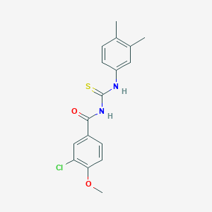 molecular formula C17H17ClN2O2S B410313 N-(3-chloro-4-methoxybenzoyl)-N'-(3,4-dimethylphenyl)thiourea 