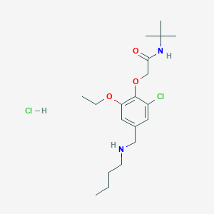 N-tert-butyl-2-[4-(butylaminomethyl)-2-chloro-6-ethoxyphenoxy]acetamide;hydrochloride