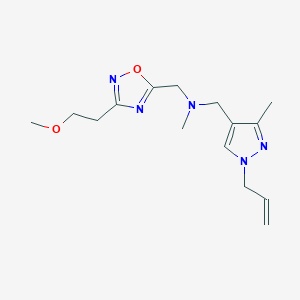 1-(1-allyl-3-methyl-1H-pyrazol-4-yl)-N-{[3-(2-methoxyethyl)-1,2,4-oxadiazol-5-yl]methyl}-N-methylmethanamine