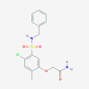 2-{5-[(benzylamino)sulfonyl]-4-chloro-2-methylphenoxy}acetamide