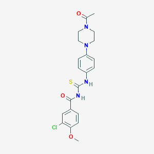 N-{[4-(4-acetylpiperazin-1-yl)phenyl]carbamothioyl}-3-chloro-4-methoxybenzamide