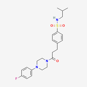 4-{3-[4-(4-fluorophenyl)-1-piperazinyl]-3-oxopropyl}-N-isobutylbenzenesulfonamide