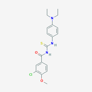 molecular formula C19H22ClN3O2S B410318 3-chloro-N-{[4-(diethylamino)phenyl]carbamothioyl}-4-methoxybenzamide 