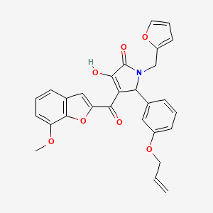 5-[3-(allyloxy)phenyl]-1-(2-furylmethyl)-3-hydroxy-4-[(7-methoxy-1-benzofuran-2-yl)carbonyl]-1,5-dihydro-2H-pyrrol-2-one