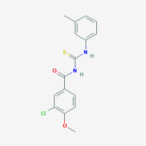 molecular formula C16H15ClN2O2S B410319 N-(3-chloro-4-methoxybenzoyl)-N'-(3-methylphenyl)thiourea 