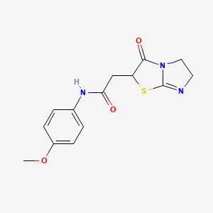 molecular formula C14H15N3O3S B4103192 N-(4-methoxyphenyl)-2-(3-oxo-2,3,5,6-tetrahydroimidazo[2,1-b][1,3]thiazol-2-yl)acetamide 