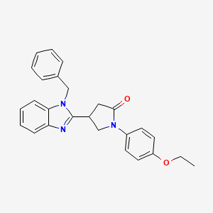 molecular formula C26H25N3O2 B4103214 4-(1-benzyl-1H-benzimidazol-2-yl)-1-(4-ethoxyphenyl)-2-pyrrolidinone 