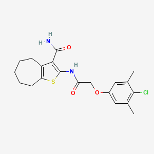 2-{[(4-chloro-3,5-dimethylphenoxy)acetyl]amino}-5,6,7,8-tetrahydro-4H-cyclohepta[b]thiophene-3-carboxamide