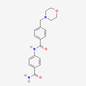 molecular formula C19H21N3O3 B4103234 N-[4-(aminocarbonyl)phenyl]-4-(4-morpholinylmethyl)benzamide 