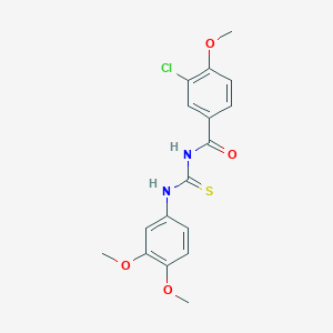3-chloro-N-[(3,4-dimethoxyphenyl)carbamothioyl]-4-methoxybenzamide