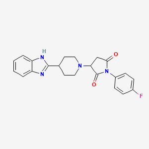 3-[4-(1H-benzimidazol-2-yl)-1-piperidinyl]-1-(4-fluorophenyl)-2,5-pyrrolidinedione