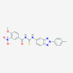 4-methoxy-N-{[2-(4-methylphenyl)-2H-benzotriazol-5-yl]carbamothioyl}-3-nitrobenzamide