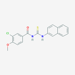 3-chloro-4-methoxy-N-(naphthalen-2-ylcarbamothioyl)benzamide